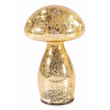 Cumpara ieftin Ciupercuta decorativa sticla aurie cu led &Oslash; 11 cm x 18 H