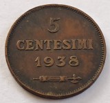 San Marino 5 Centesimi 1938 - Moneda Straine Numismatica