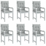 vidaXL Perne scaun cu spătar scund 6 buc. melanj gri 100x50x4cm textil