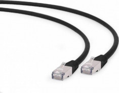 Cablu FTP Gembird Patchcord Cat 6A LSZH 0.5m Negru foto