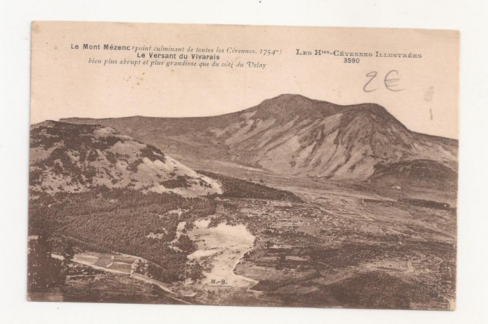 FV4-Carte Postala- FRANTA- Le mont Mezenc, circulata 1936