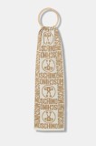 Moschino fular din amestec de l&acirc;nă culoarea bej, cu model M2966 30623
