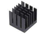 Radiator extrudat BGA negru 21mm x 21mm
