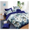 Lenjerie pat dublu,bumbac finet,6 piese,cearceaf normal 220x240cm, cearceaf pilota 200x220cm, 2 fete de perna 50x70, 2 fete de perna 70x70-A1171, Talo