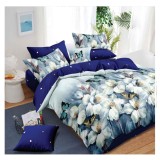 Lenjerie pat dublu,bumbac finet,6 piese,cearceaf normal 220x240cm, cearceaf pilota 200x220cm, 2 fete de perna 50x70, 2 fete de perna 70x70-A1171