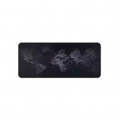 Mouse pad cu model harta lumii, Gonga® Negru 90 x 40 cm