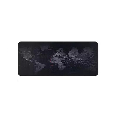 Mouse pad cu model harta lumii, Gonga&amp;reg; Negru 90 x 40 cm foto