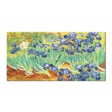 Tablou celebru gigant pictat manual, Irisi la Saint-Remy, 140x70cm ulei pe panza, reproducere Vincent van Gogh