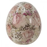 Cumpara ieftin Ou decorativ din ceramica decor Floral 14x16 cm