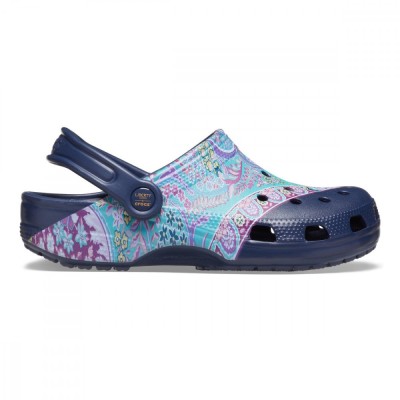 Saboti Crocs Liberty London X Crocs Classic Clog Albastru - Navy foto