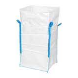 Sac big bag alb 100x100x130 cm, 2000 kg, U-Panel, nelaminat, cu fusta