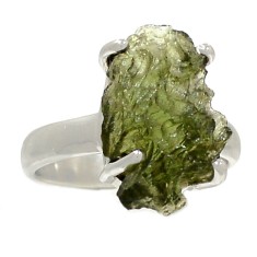 INEL ARGINT 925 CU MOLDAVIT BRUT NATURAL foto