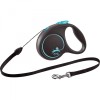 Lesa retractabila Flexi Black Design, 5m, S, albastru - Caini talie mica si medie