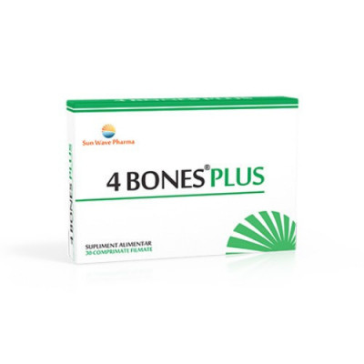 4 Bones plus, 30 comprimate, Sun Wave Pharma foto