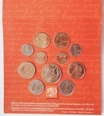M01 Belgia set monetarie 10 monede 2000 50 centimes 1, 5, 20, 50 Francs