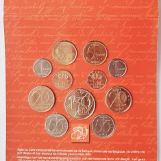M01 Belgia set monetarie 10 monede 2000 50 centimes 1, 5, 20, 50 Francs