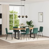 VidaXL Scaune de bucătărie, 6 buc., verde &icirc;nchis, catifea