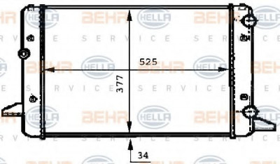 Radiator, racire motor VW PASSAT Variant (3A5, 35I) (1988 - 1997) HELLA 8MK 376 717-741 foto