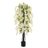 Outsunny Plante Artificiale Fără &Icirc;ntreținere, Perfect pentru Decorarea Casei, 165 cm, Alb | Aosom Romania