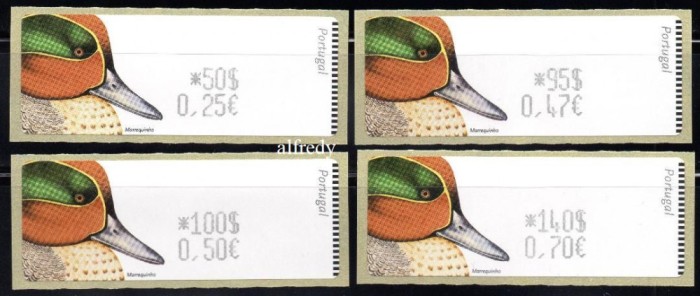 PORTUGALIA 2000, ATM, Fauna, Pasari, MNH