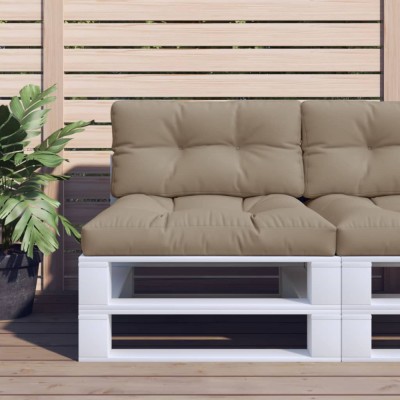 vidaXL Pernă de paleți, gri taupe, 80x40x12 cm, material textil 360609 foto