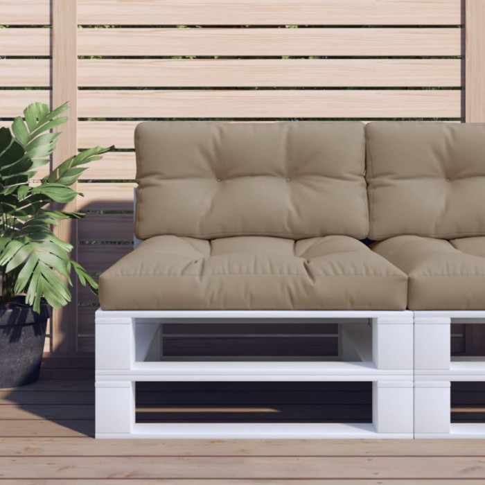 vidaXL Pernă de paleți, gri taupe, 80x40x12 cm, material textil 360609