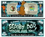 !!! SUA = FANTASY NOTE (TJ6) = DESENE ANIMATE : SCOOBY DOO - 2012 - UNC