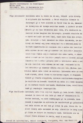 HST A1320 Raport confidențial/notă informativă 1934 evreică București foto