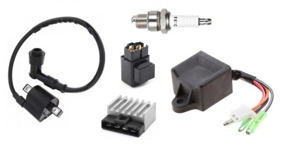 CDI + Bobina Inductie Bujie + Releu Incarcare Pornire Scuter Yamaha MBK Booster foto