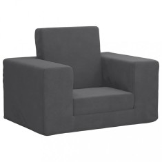 Gossi canapea extensibila pentru copii, antracit, plus moale