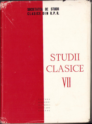 HST C6121 Studii clasice VII/1965 Editura Academiei foto
