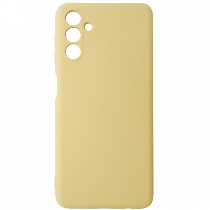 Husa tip capac spate silicon TPU Matte galben pentru Samsung Galaxy A13 5G, A04s
