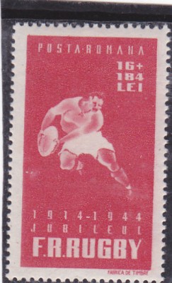 ROMANIA 1944 LP 164 - 30 DE ANI FEDERATIA ROMANA RUGBY MNH foto