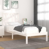 Cadru de pat single, alb, 90x190 cm, lemn masiv de pin GartenMobel Dekor, vidaXL