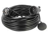 Prelungitor alimentare 25m negru 16A