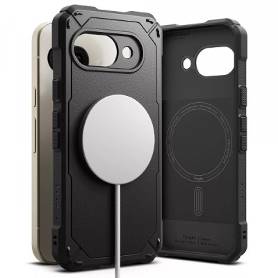 Husa MagSafe pentru Google Pixel 9a, Ringke, Rugged Gear, Neagra foto