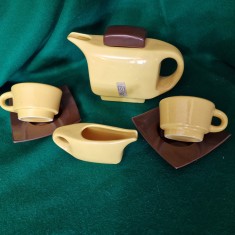 SERVICIU PENTRU CEAI SI CAFEA - TETE A TETE - ITALIA anii &#039;70 stil ART DECO
