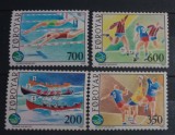 Feroe 1989 sport, fotbal, canoe, natație serie 4 nestampilate