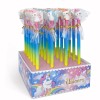 Creion grafic Unicorn cu radiera, 4 modele (24 buc/display)