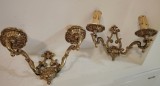 Pereche de aplice deosebita in stilul francez Louis din bronz masiv