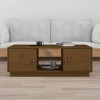 Masuta cafea Gossi, 100x50x35 cm, lemn masiv pin, maro miere, living, depozitare carti, reviste