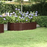 vidaXL Strat &icirc;nălțat grădină 152x80x36 cm oțel vopsit electrostatic