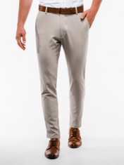 Pantaloni premium casual barbati P832 bej foto