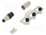 Conector M8 tată 3 PIN pe cablu HARTING 4A IP65, IP67 32V