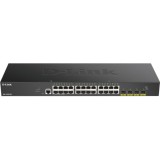SWITCH D-LINK Smart 24 porturi Gigabit + 4 10G SFP+, carcasa metalica. &quot;DGS-1250-28X&quot; (timbru verde 2 lei)