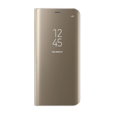 Husa HUAWEI Y5 (2019) - Flip Wallet Clear (Auriu) foto