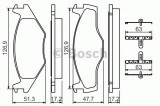 Set placute frana,frana disc VW POLO CLASSIC (6KV2) (1995 - 2006) BOSCH 0 986 494 057