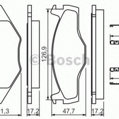 Set placute frana,frana disc VW POLO (6N1) (1994 - 1999) BOSCH 0 986 494 057