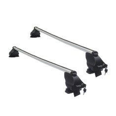 Set bare transversale portbagaj din aluminiu marca Twinny Load TL A42, kit complet cu bare, suporti si antifurt cu cheie, Audi A1 (8X) 2010-2018 model