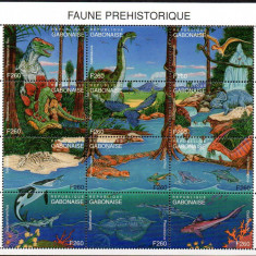 Gabon 2000, Fauna - Animale preistorice - Dinozauri, MNH